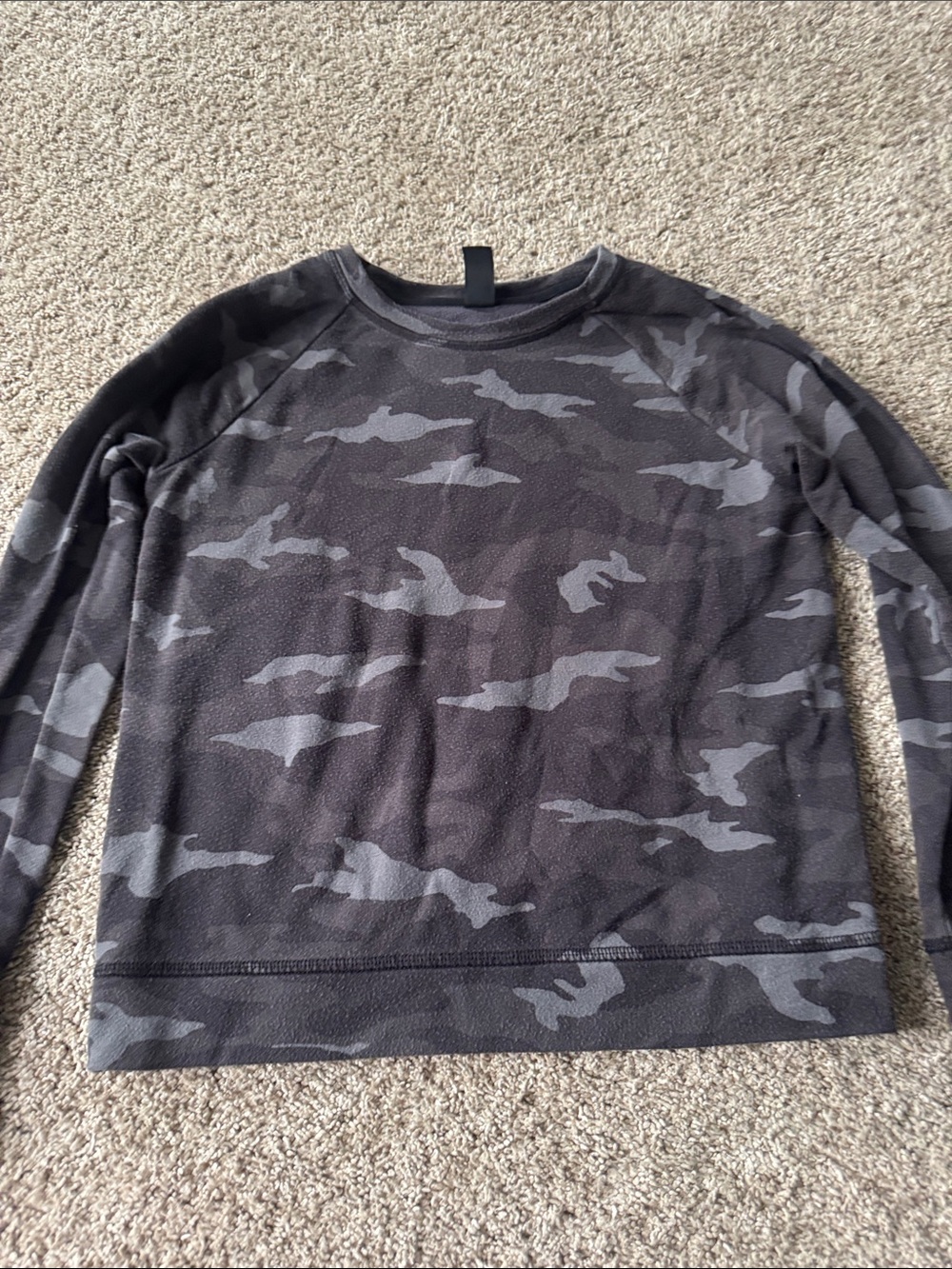 Athleta Girl Gray Camouflage Long Sleeve Pullover